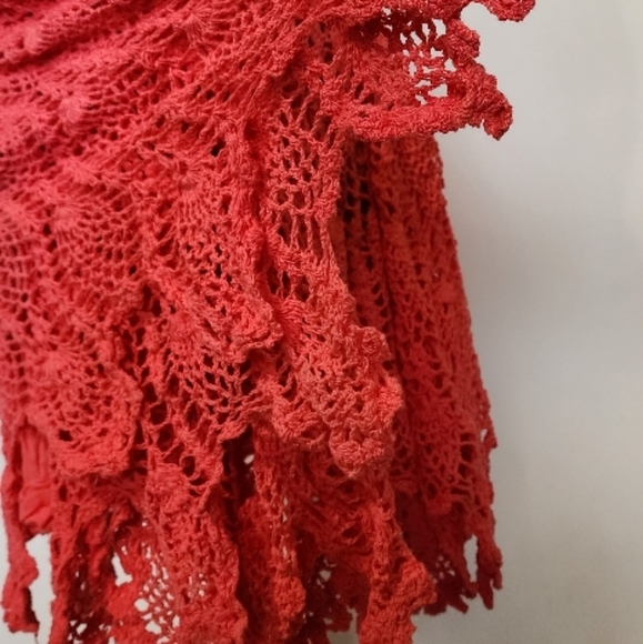 Coral crochet Strapless Sundress - Picture 10 of 12